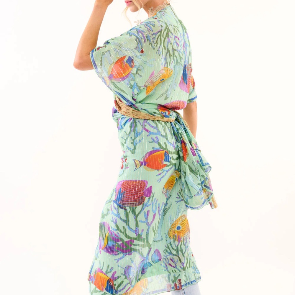 ARATTA OCEAN BREEZE KIMONO One Size NWT
